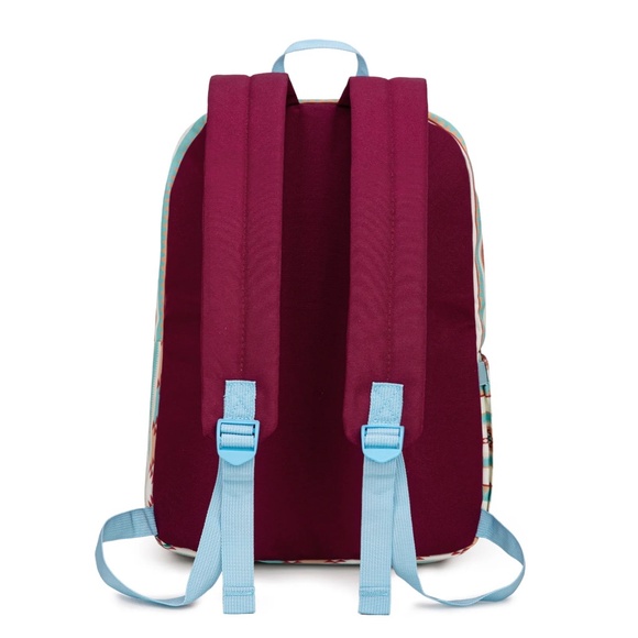 Montana West Embroidered Aztec Jean Denim Handbag Collection  Montana West Serape Aztec Print Backpack -2Pcs Set - Blue
